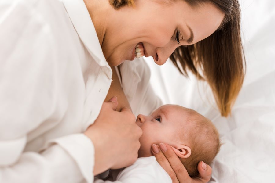 A mother breastfeeding