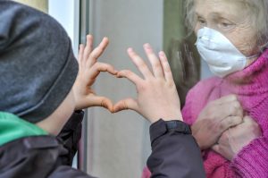 Kids creating a love heart