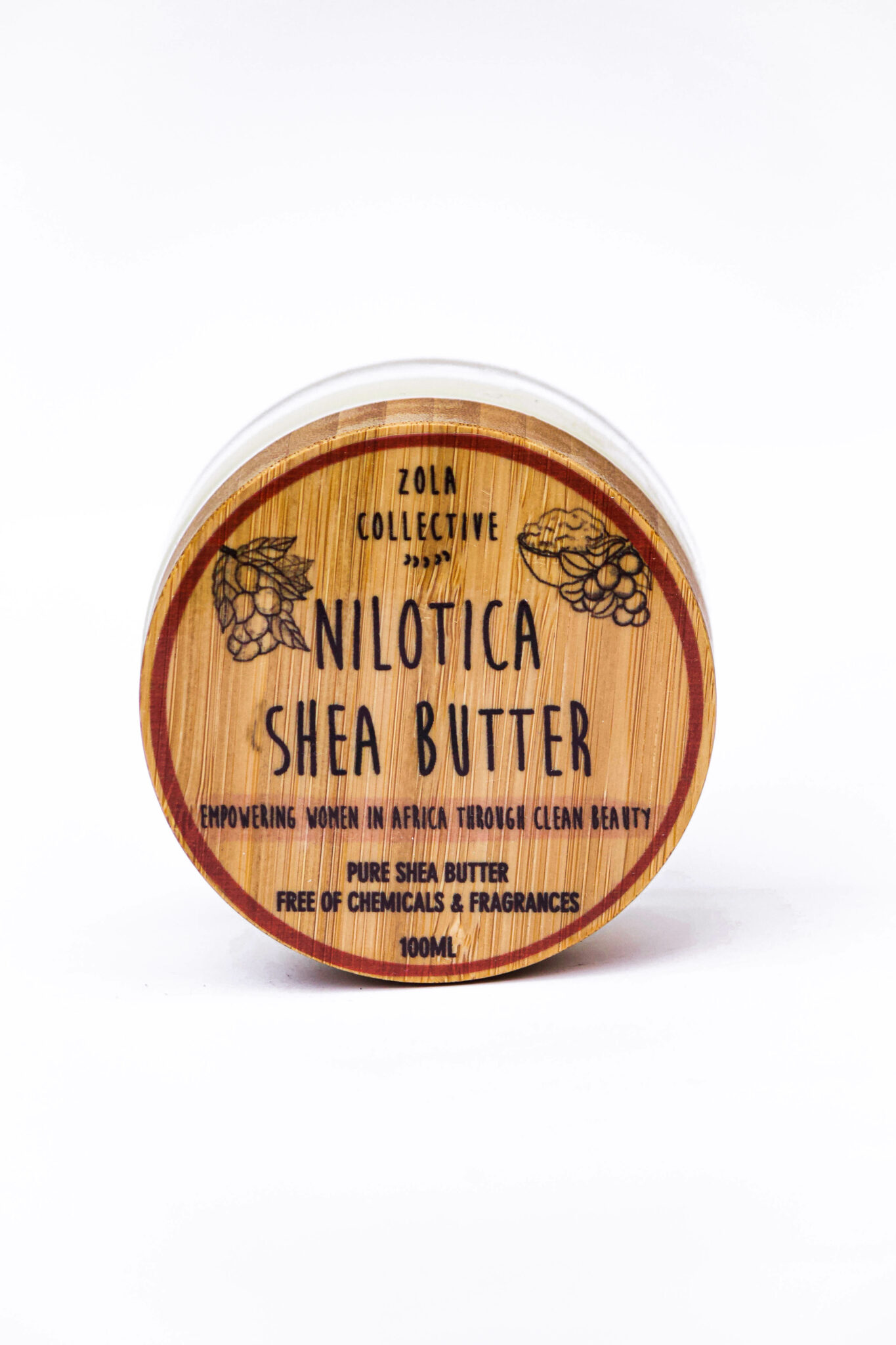 A jar of Nilotica Shea Butter